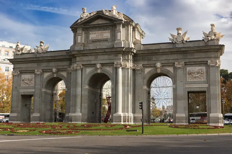 Puerta de Alcalá, neoclassical historical monument in Madrid