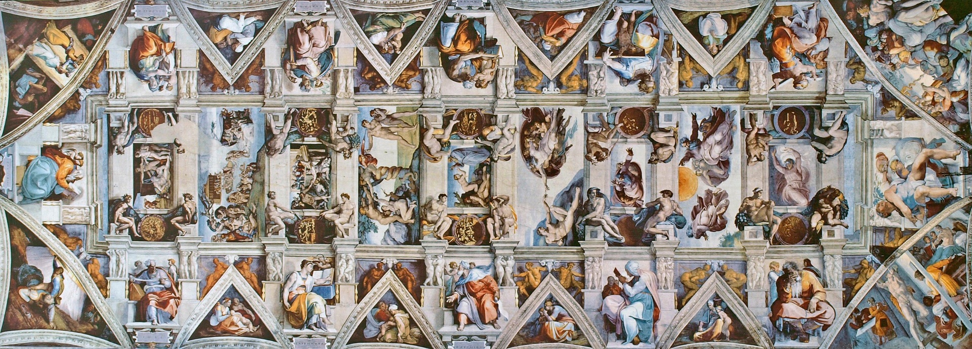 Teto da Capela Sistina pintado por Michelangelo