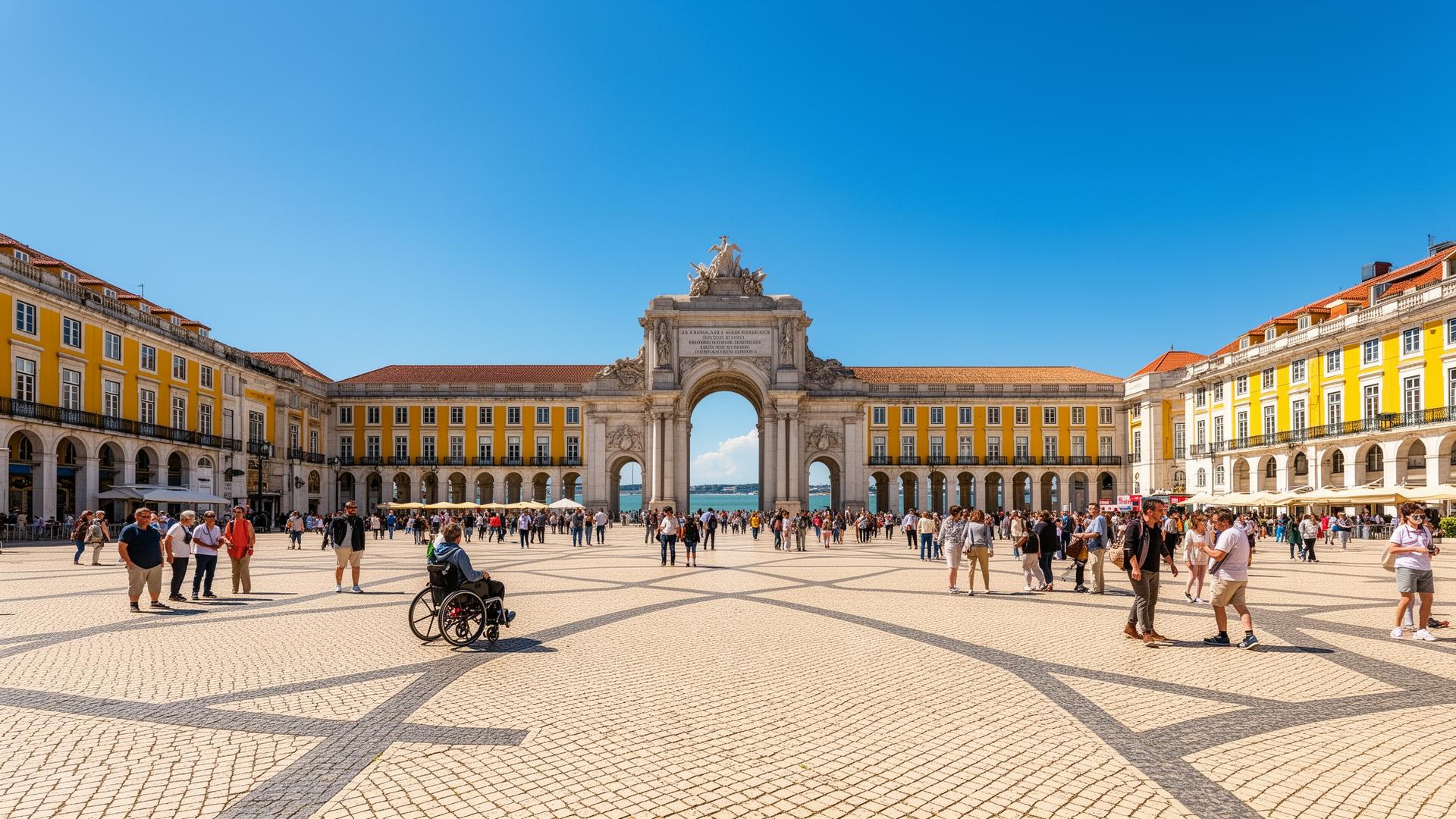 Terreiro do Paço em Lisboa com vista para o Rio Tejo